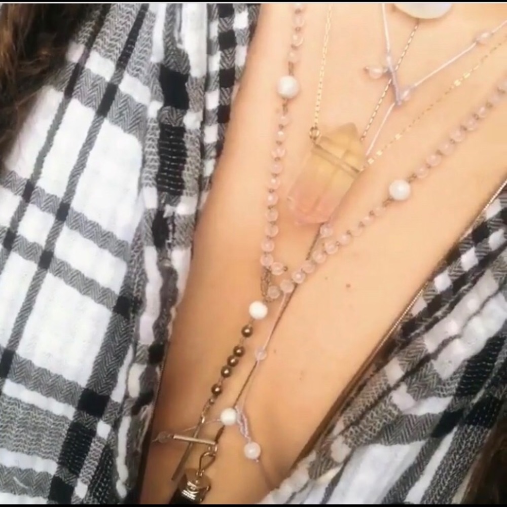 Moonlight🌕ak- White Agate and 🌕Stone Rosary 📿 - Picture 1 of 8